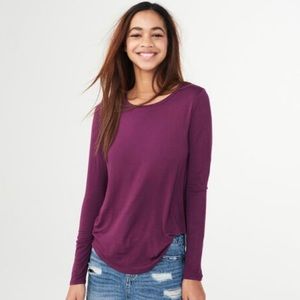 NWT Purple long sleeve soft tee